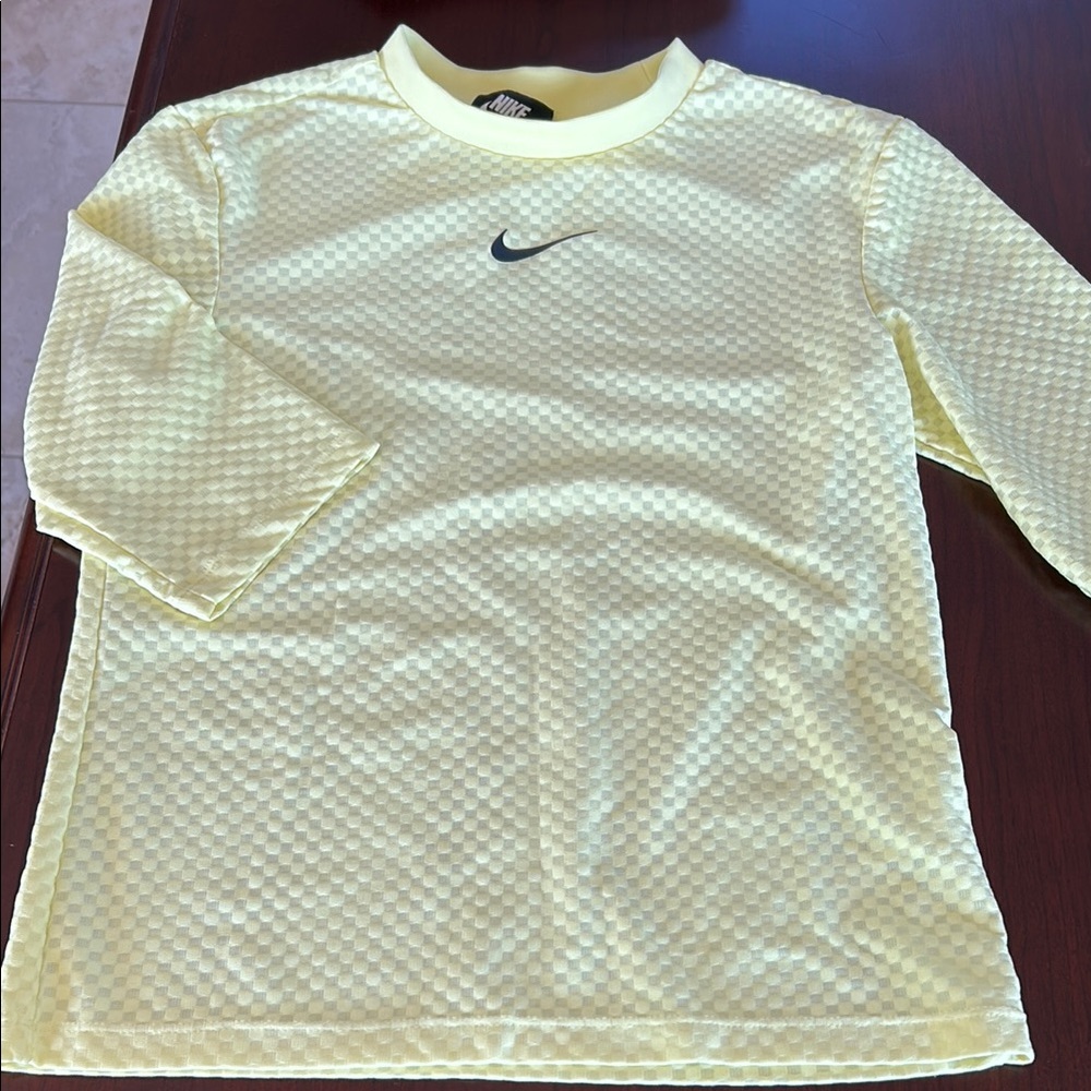 Nike Yellow Textured Tee